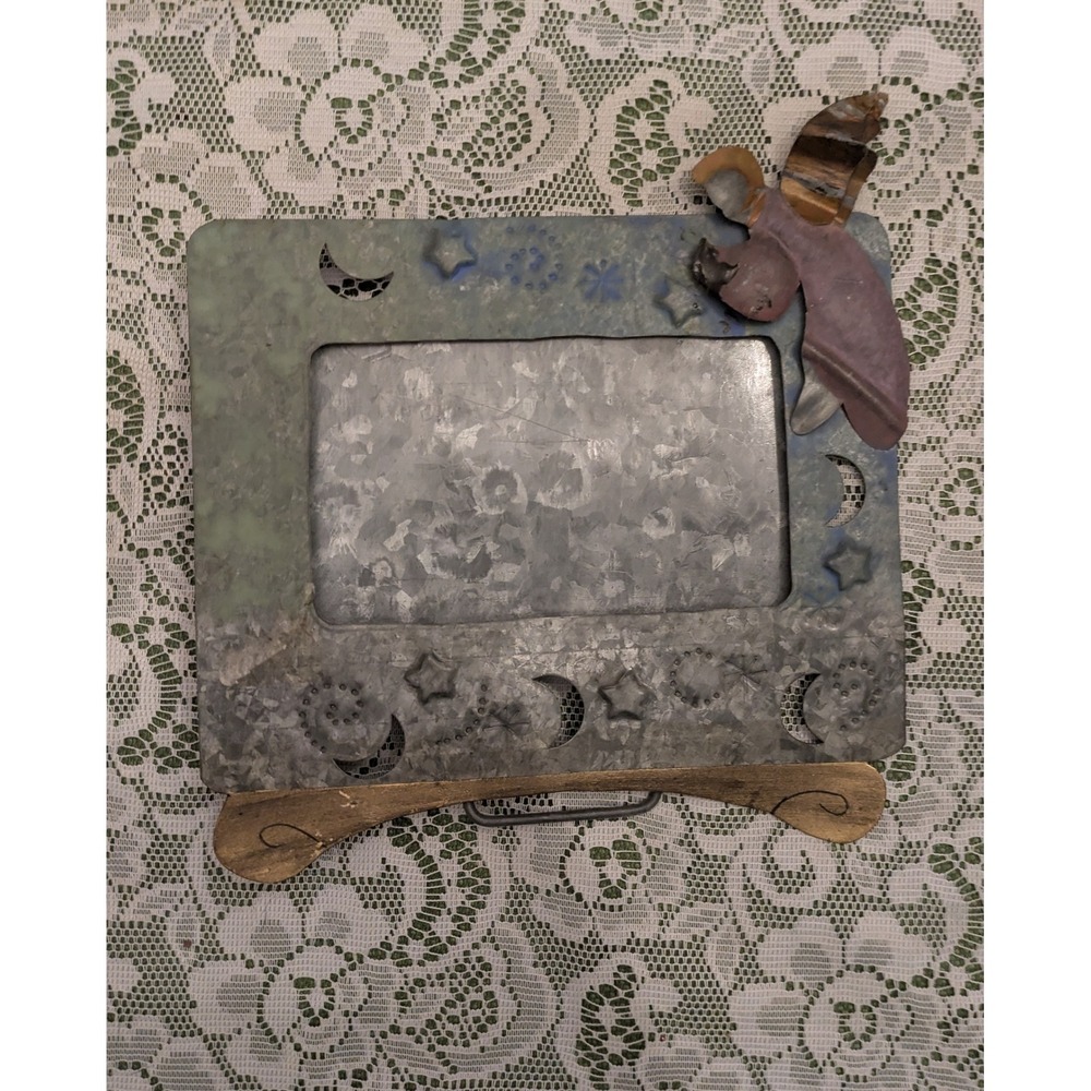 Vintage Hammered Metal Celestial Photo Frame by Midwest of Cannonfalls, Moon